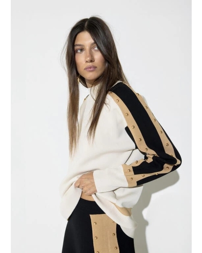 LOLA CASADEMUNT Lola Casademunt Sweater with round studs