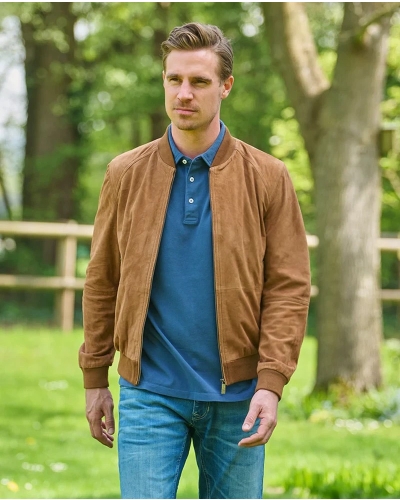 Wellington of Bilmore Winston III leather jacket baby blue