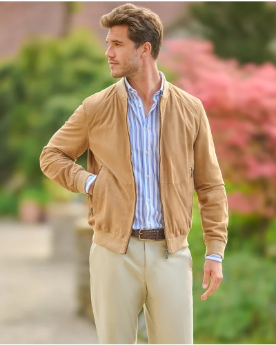 Wellington of Bilmore Winston III leather jacket baby blue