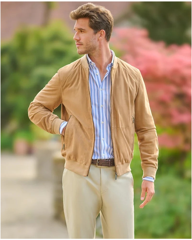Wellington of Bilmore Winston III leather jacket baby blue