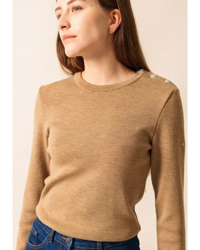 Saint James Maree sailor jumper beige fonce