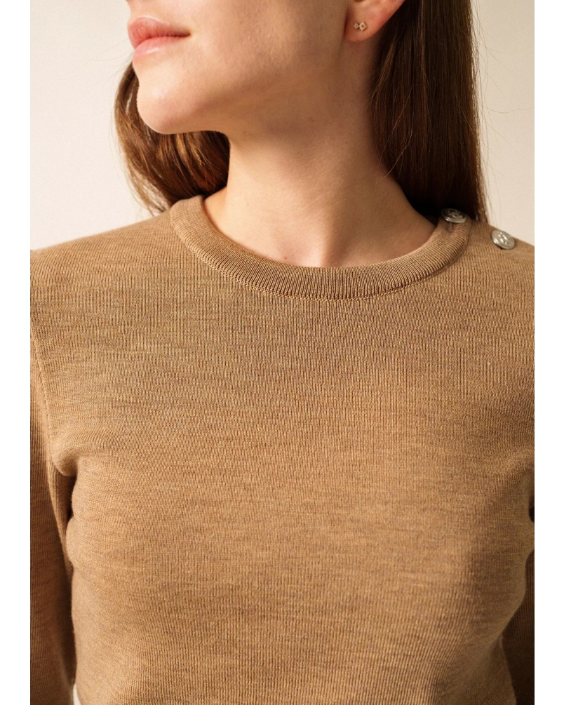 Saint James Maree sailor jumper beige fonce