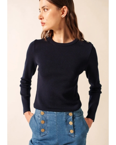Saint James Maree sailor jumper beige fonce