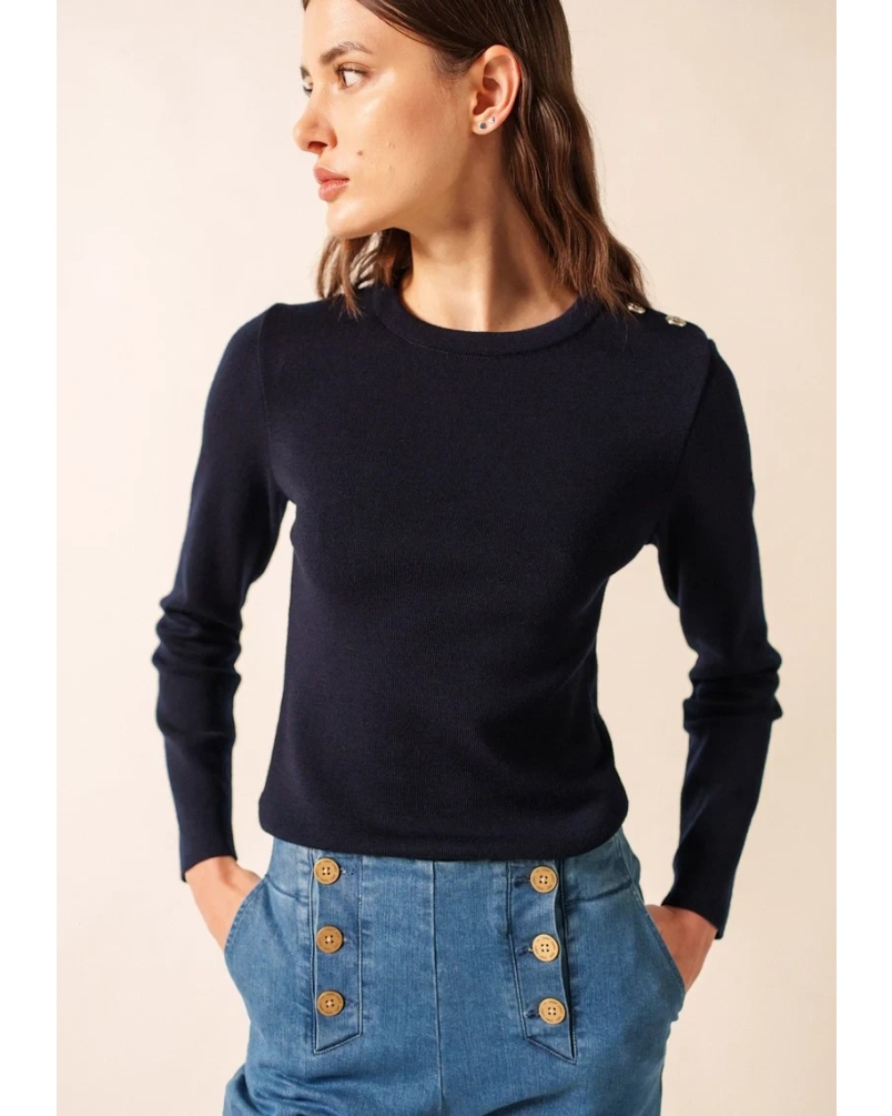 Saint James Maree sailor jumper beige fonce