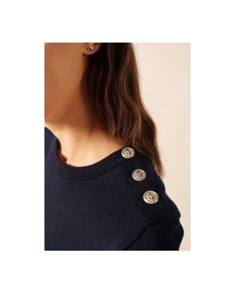 Saint James Maree sailor jumper beige fonce