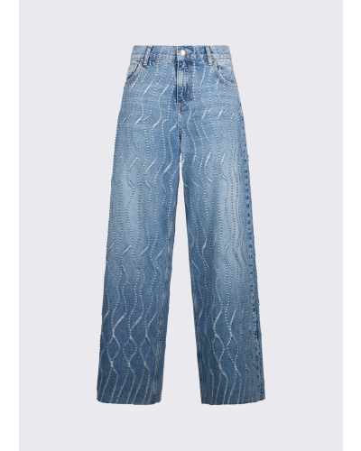Liu Jo Flared jeans with laser-etched details medium wash denim