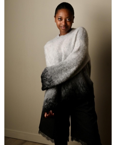 Liu.Jo Knit jacquard in brushed wool grey