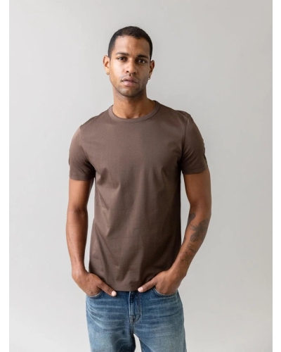 Mos Mosh Gallery Perry O-SS Tee chocolate brown
