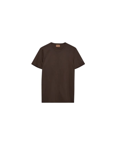Mos Mosh Gallery Perry O-SS Tee chocolate brown