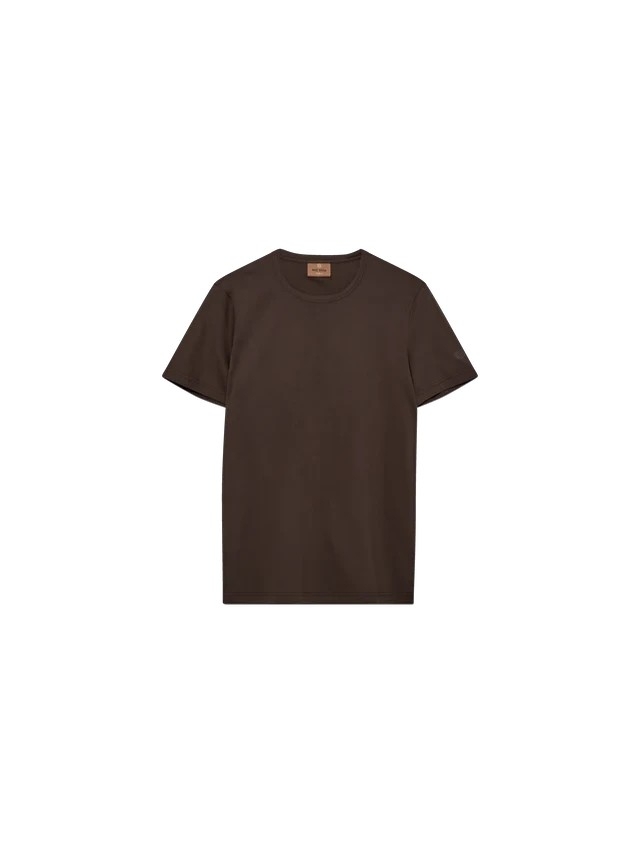 Mos Mosh Gallery Perry O-SS Tee chocolate brown