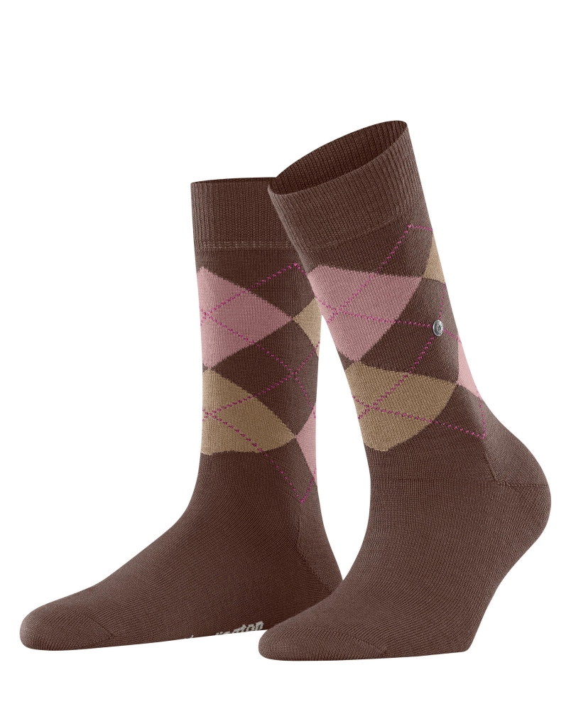 Burlington Marylebone dames sokken hazelnut