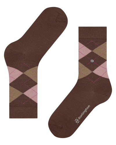 Burlington Marylebone dames sokken hazelnut