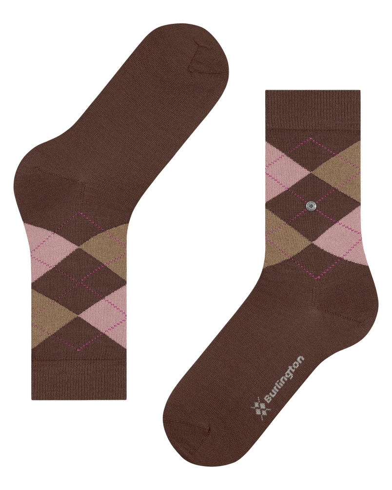 Burlington Marylebone dames sokken hazelnut