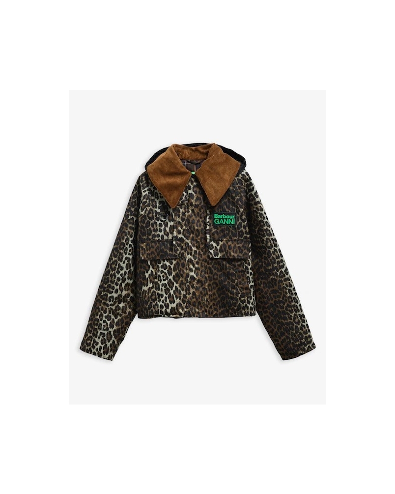 Barbour x GANNI leopard print waxed anorak leopard print/classic