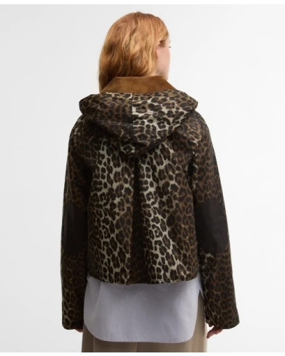 Barbour x GANNI leopard print waxed anorak leopard print/classic
