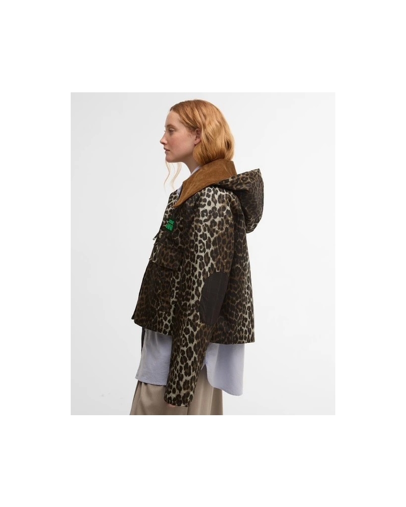 Barbour x GANNI leopard print waxed anorak leopard print/classic