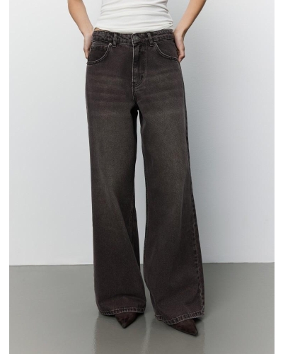 Sofie Schnoor Venice mid waist jeans dark plum