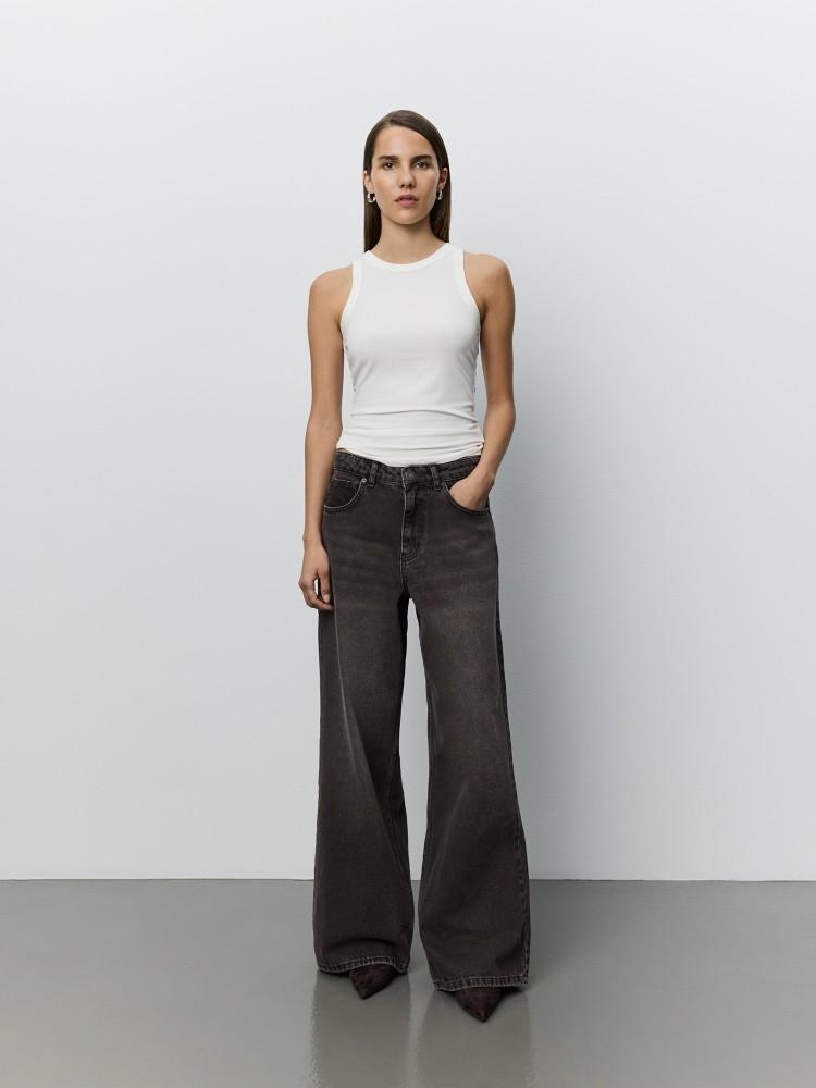 Sofie Schnoor Venice mid waist jeans dark plum