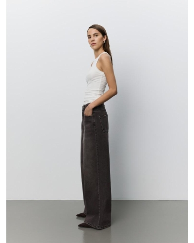 Sofie Schnoor Venice mid waist jeans dark plum
