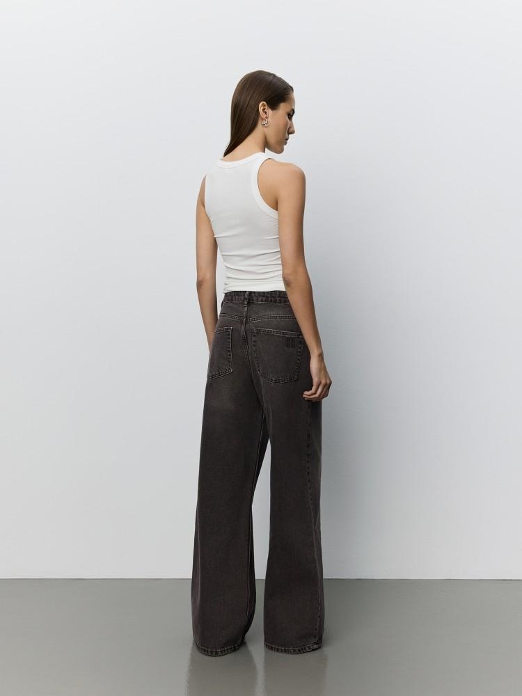 Sofie Schnoor Venice mid waist jeans dark plum