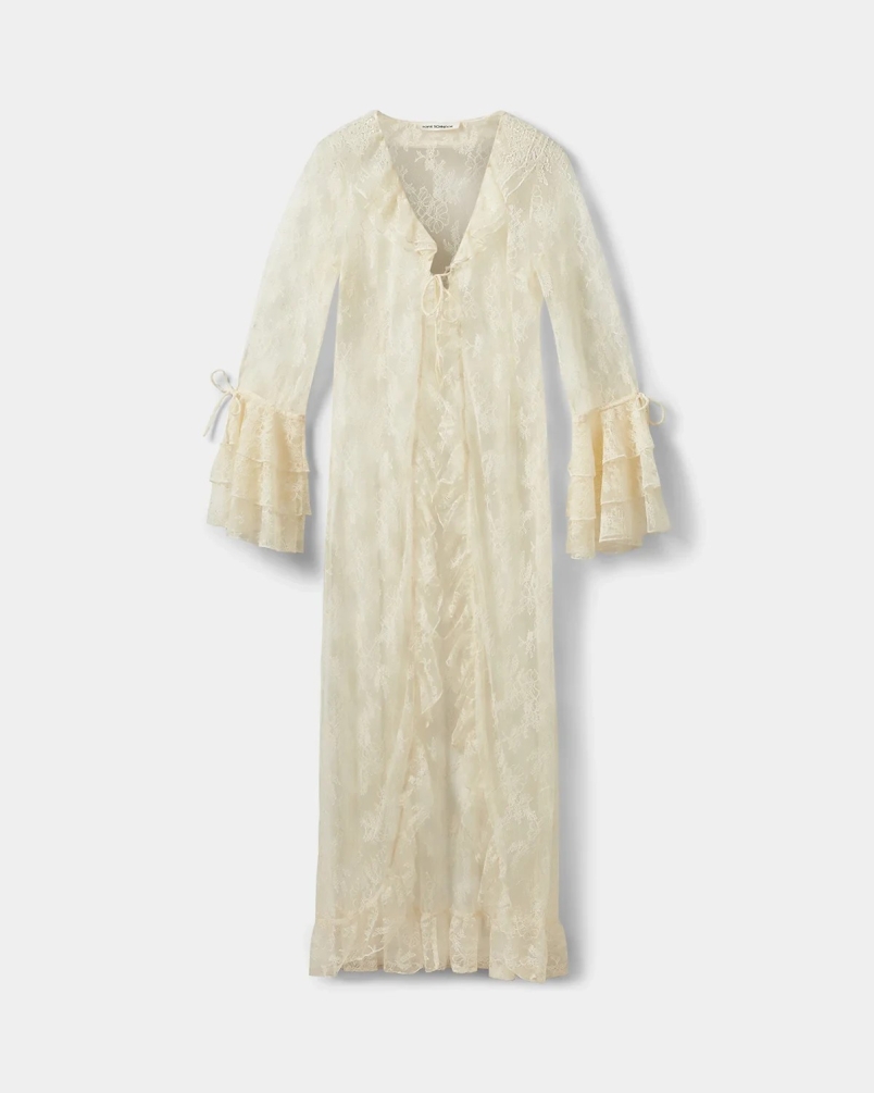 Sofie Schnoor Anastasia lace robe off white