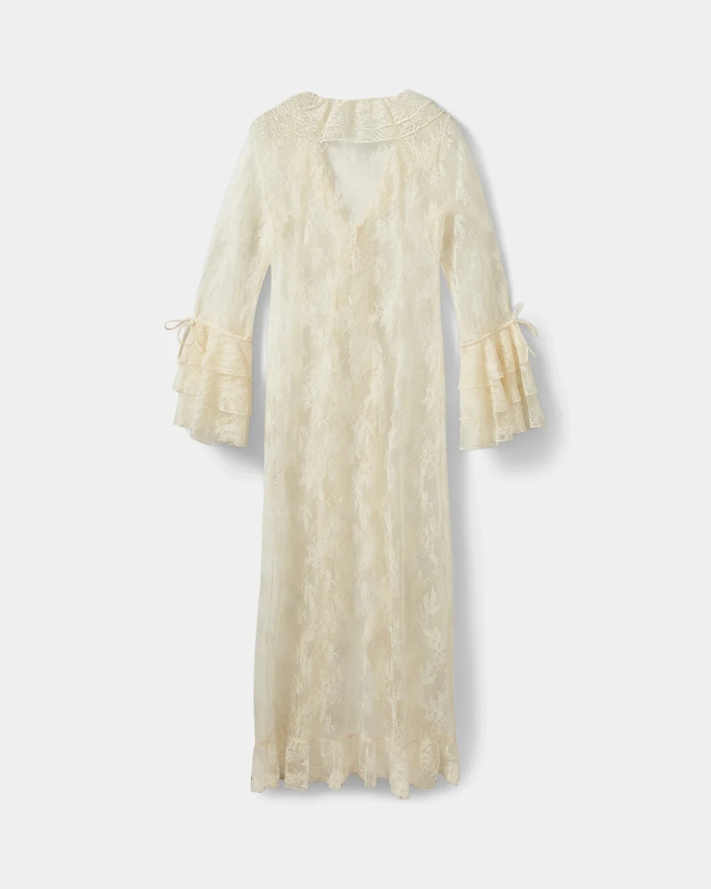 Sofie Schnoor Anastasia lace robe off white