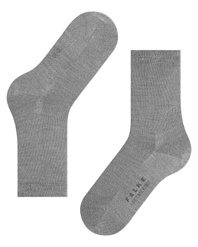 Falke Softmerino dames sokken light grey melange-