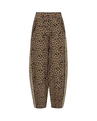 Gossia Juliette cargo pants leopard print/cream stripe