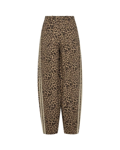 Gossia Juliette cargo pants leopard print/cream stripe