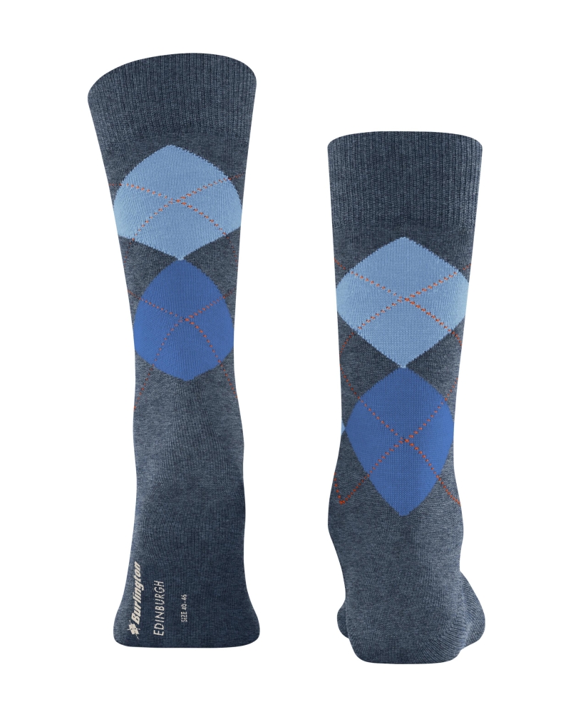 Falke Edinburgh heren sokken dark blue melange
