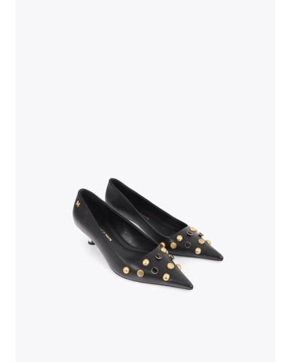 LOLA CASADEMUNT Lola Casademunt Shoe with jewels and metallic heel