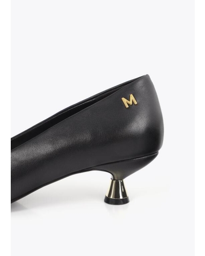 Lola Casademunt Shoe with jewels and metallic heel black