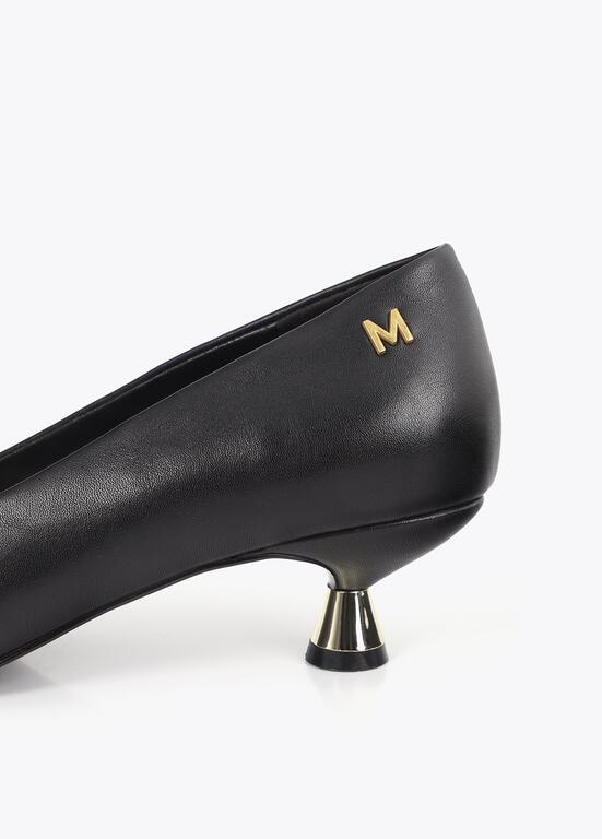 Lola Casademunt Shoe with jewels and metallic heel black