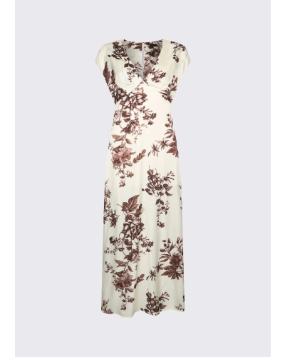Liu Jo Long printed satin dress white/red
