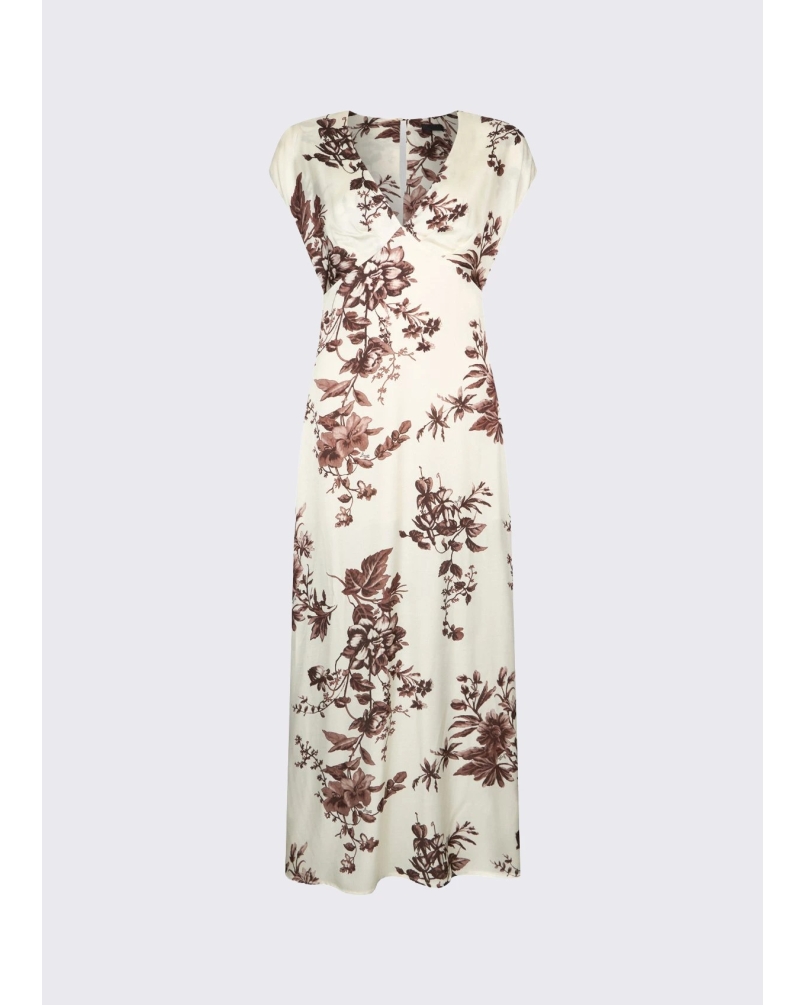 Liu Jo Long printed satin dress white/red