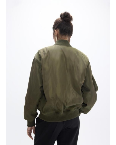 Lola Casademunt Military patch bomber khaki