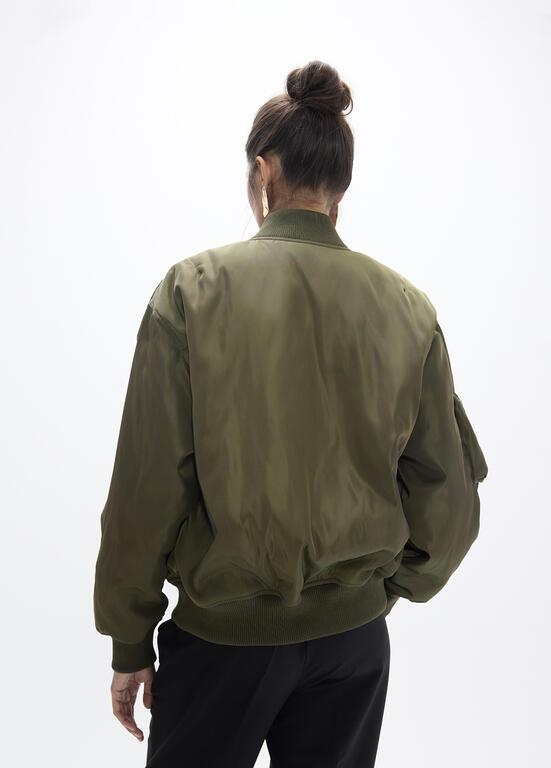 Lola Casademunt Military patch bomber khaki