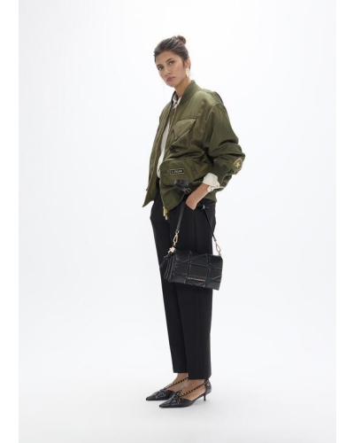 Lola Casademunt Military patch bomber khaki