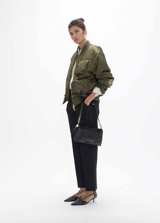 Lola Casademunt Military patch bomber khaki