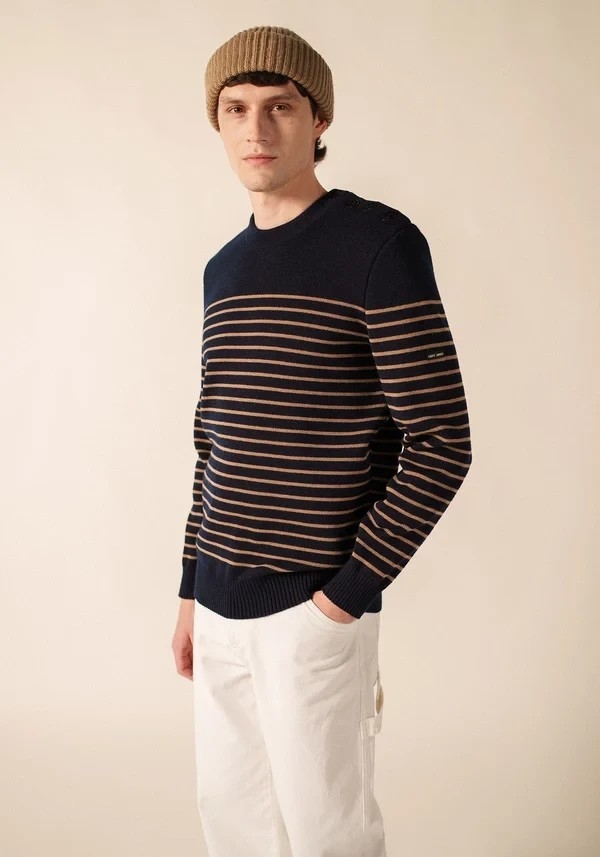 Saint James Binic sailor jumper mari/beig fonc
