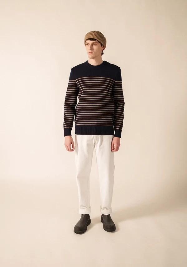 Saint James Binic sailor jumper mari/beig fonc