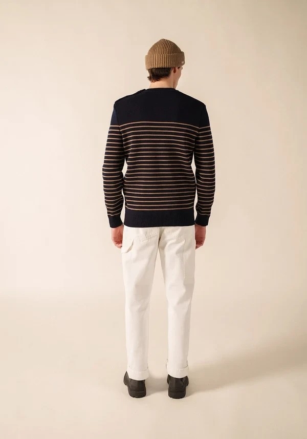 Saint James Binic sailor jumper mari/beig fonc