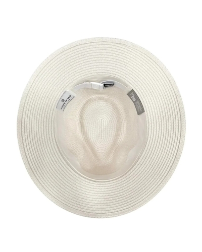 House of Ord Stripe Fedora ivory/navy/white