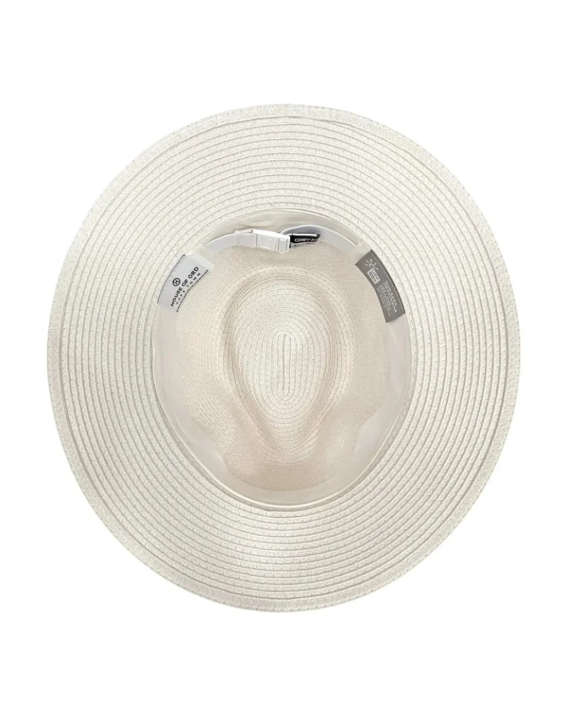House of Ord Stripe Fedora ivory/navy/white