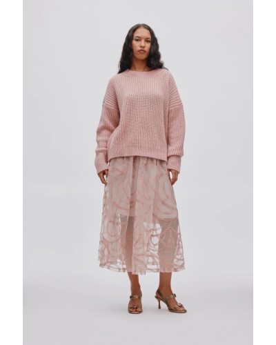 Rabens Saloner Hifa cosy sweater pale pink pale pink