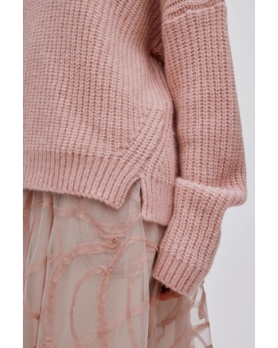 Rabens Saloner Hifa cosy sweater pale pink pale pink