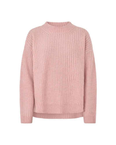 Rabens Saloner Hifa cosy sweater pale pink pale pink