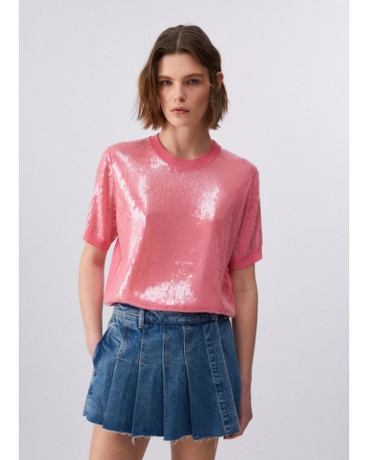 LIU.JO Liu Jo Top with sequins pink