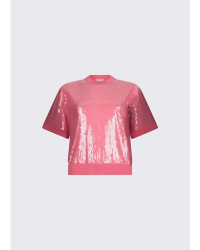 Liu Jo Top with sequins pink pink sequins