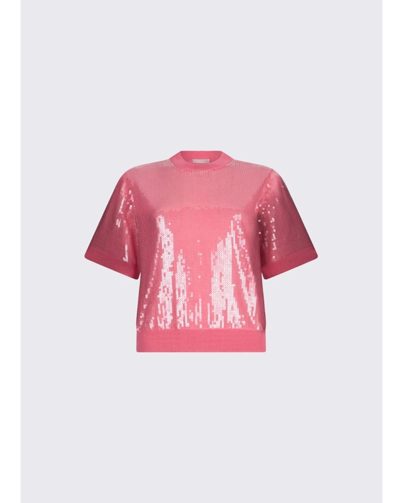 Liu Jo Top with sequins pink pink sequins